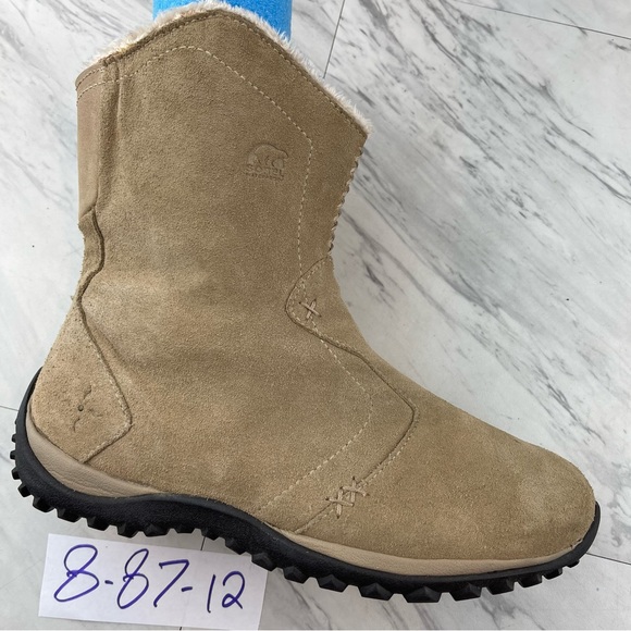 Sorel Shoes - •Sorel Womens 8 Tan Sand Beige Maribel Suede Boots Thinsulate Waterproof